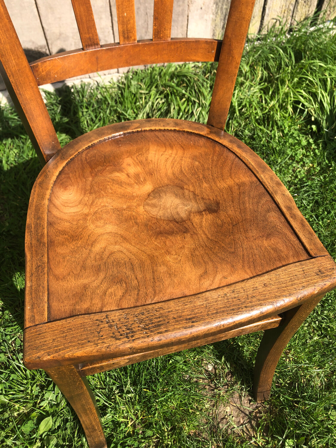Luterma bistrot chair in wood 70s vintage