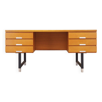 Ash desk, Danish design, 1970s, manufacturer: Eigil Petersens Møbelfabrik