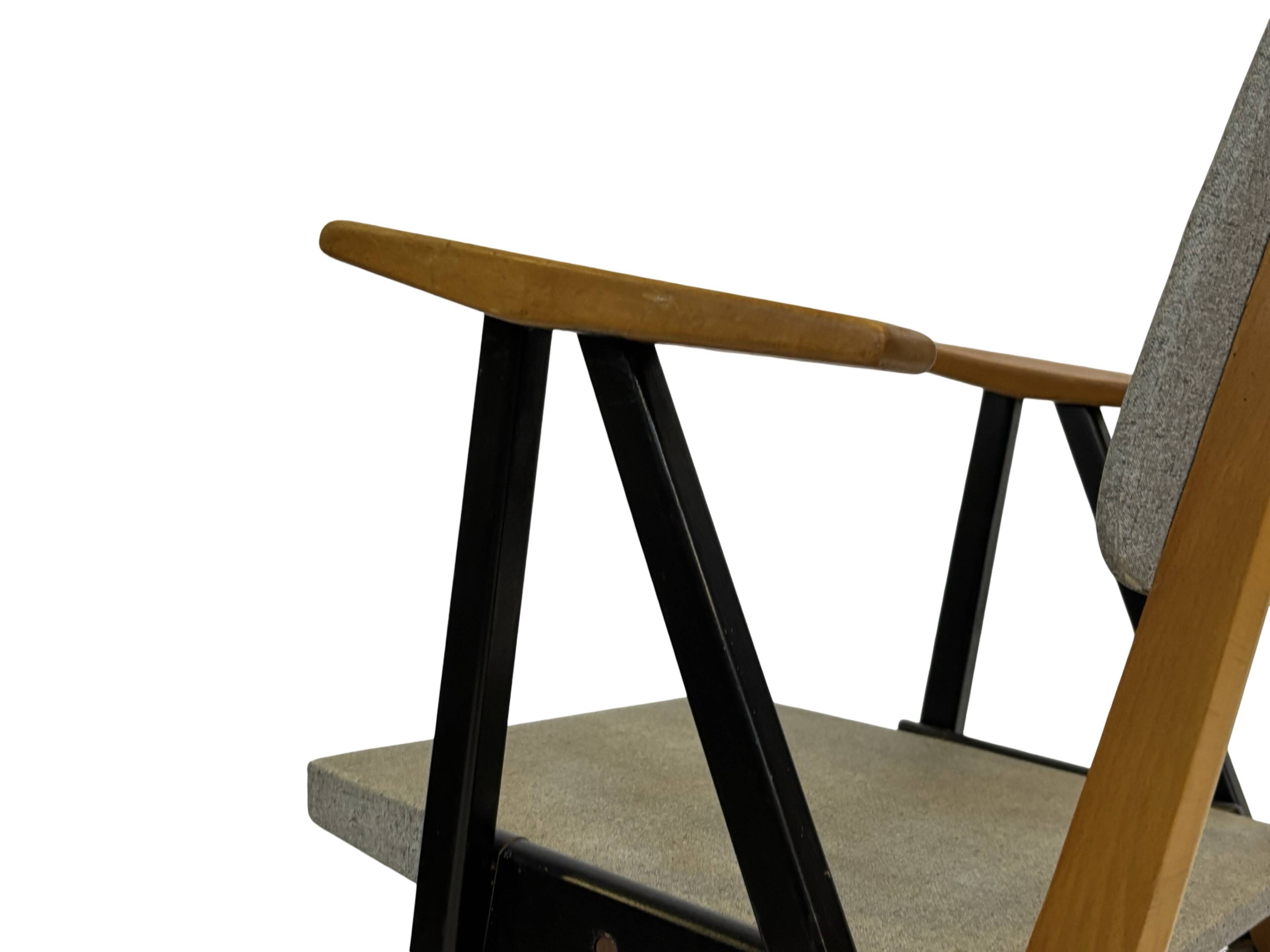 Vintage Palais De Tokyo armchair by Zwager Ermeloo, 1950's design