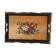Serving tray with floral watercolor signed