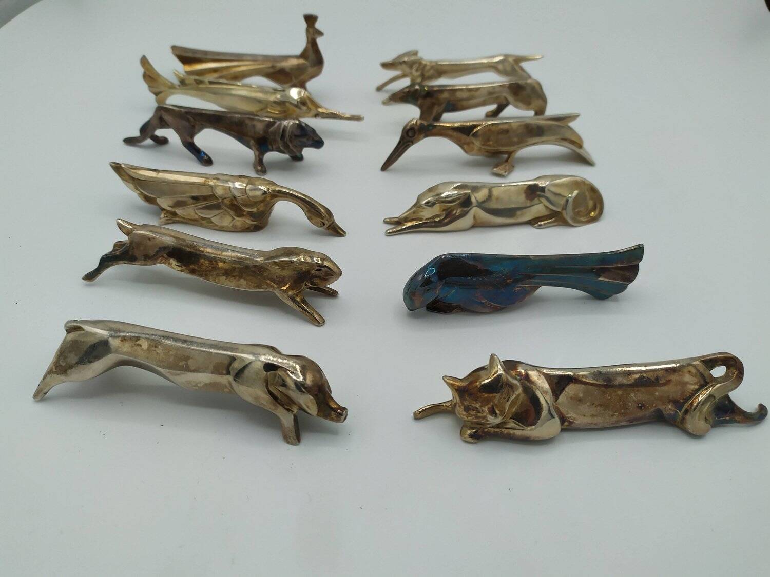 Gallia knife rest set by Luc Lanel for Christofle, 1930s