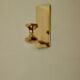 1988, single mid-century Swedish brass sconce by Gusum
