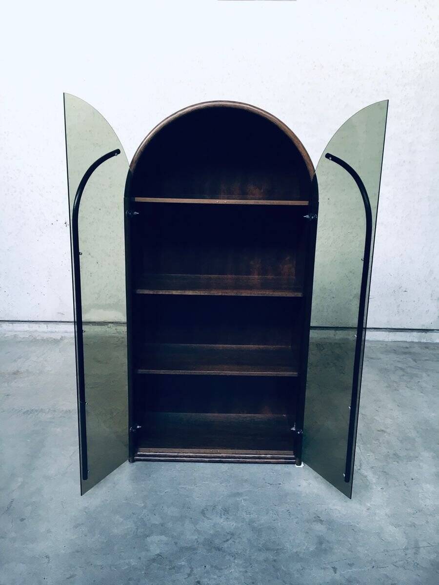 Rattan Bamboo High Board Display Chest, 1970s