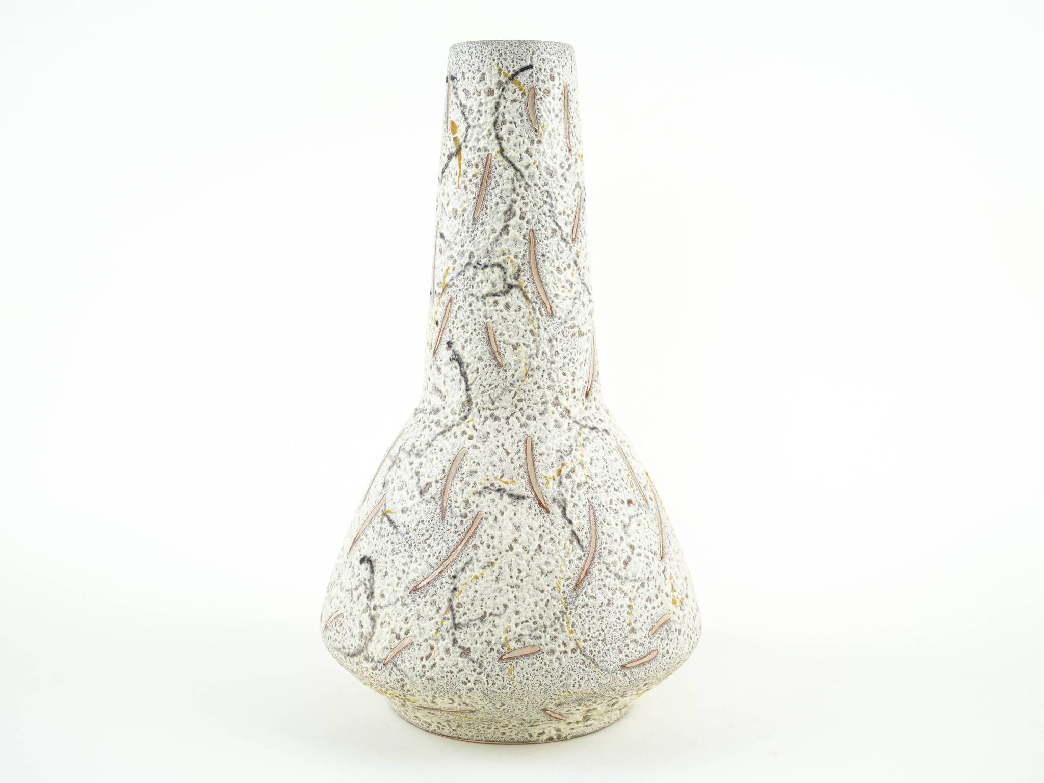 Large ceramic vase with textured glaze, Danish studio pottery, 1970s