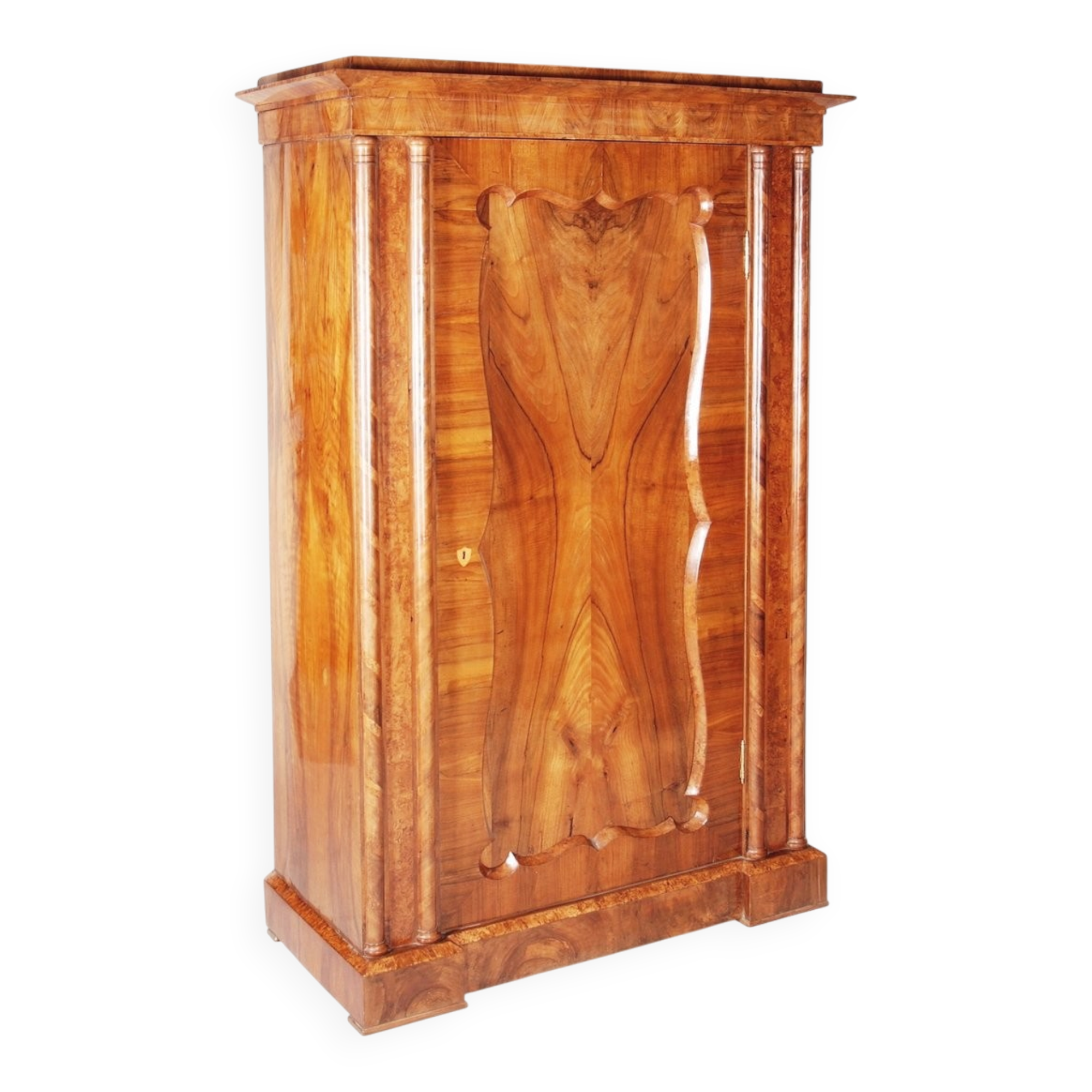 Biedermeier Cabinet in Walnut Veneer, Austria, 1840s