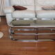 Coffee table chrome and smoked glass