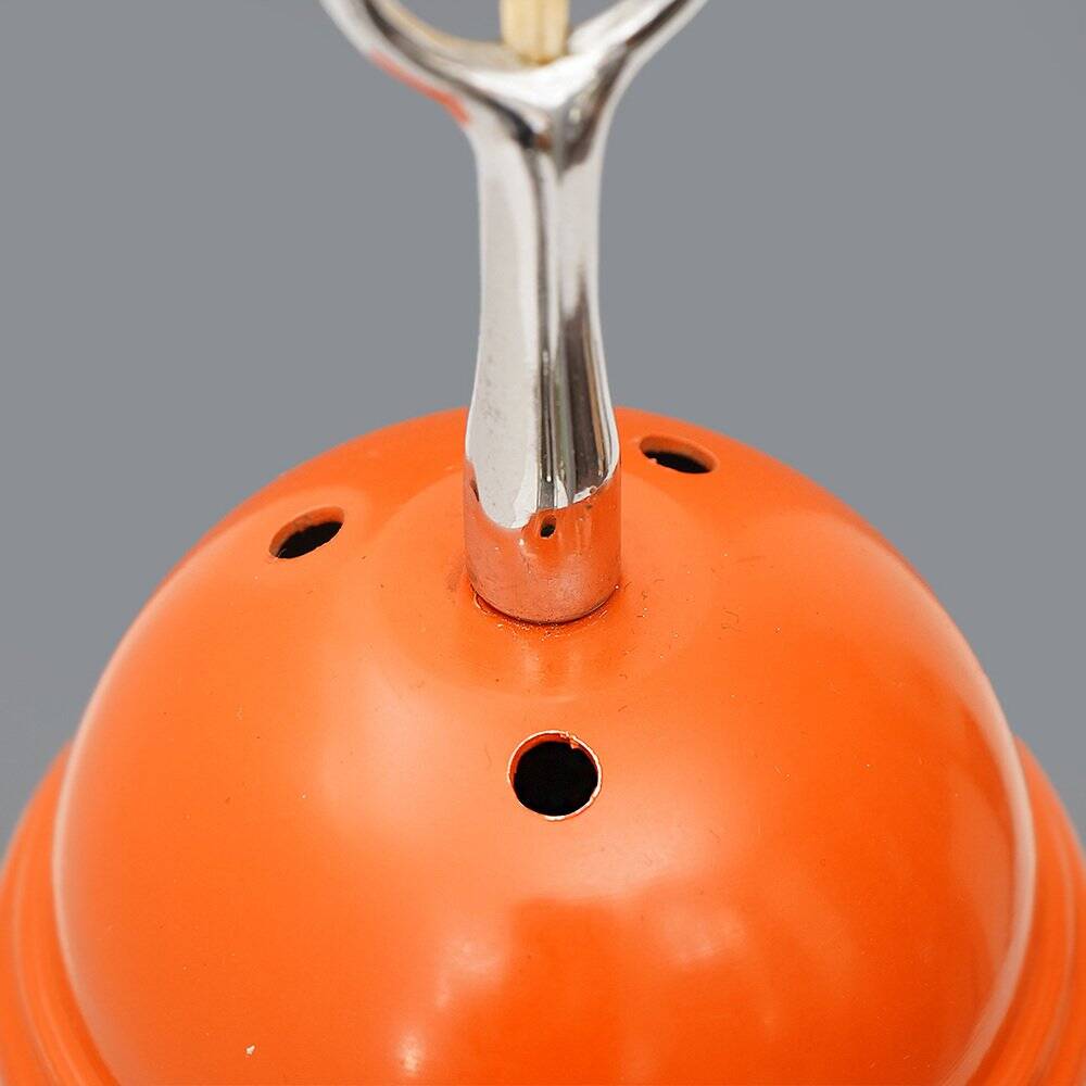 Suspended chandelier in the shape of a white glass bulb, 1970s.