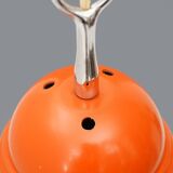 Suspended chandelier in the shape of a white glass bulb, 1970s.