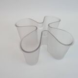 Pocket tray basket, Guzzini pen holder in transparent plastic