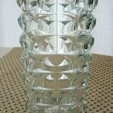 Art-deco faceted glass vase