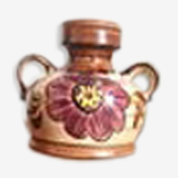 Pot vase florales avec anses vintage