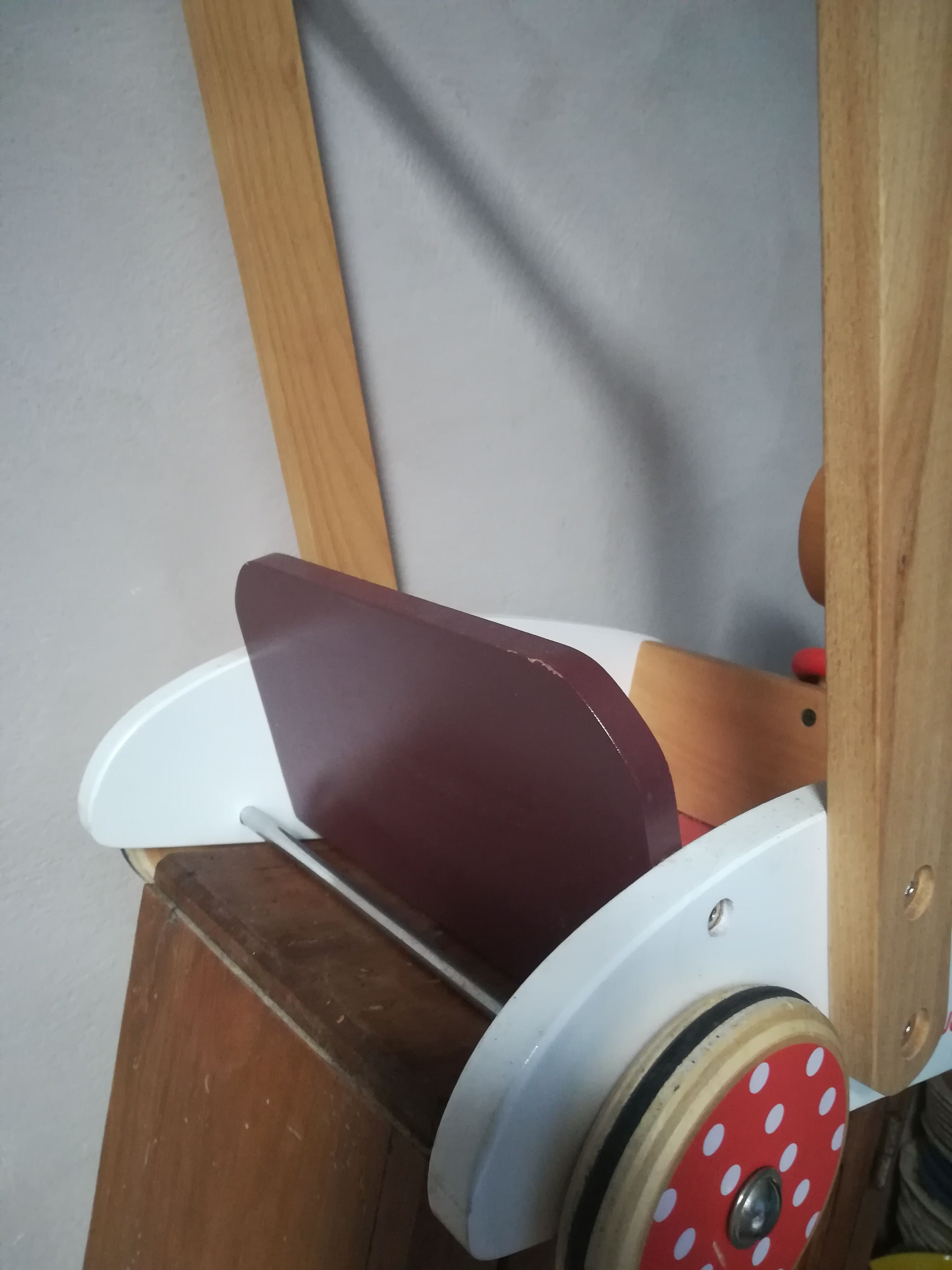 Wooden cart on wheels