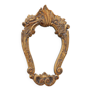 Petit miroir doré de style rococo, Italie, XXe siècle