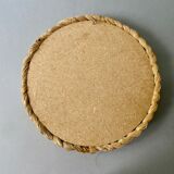 Mirror in braided natural material 70s 33cm