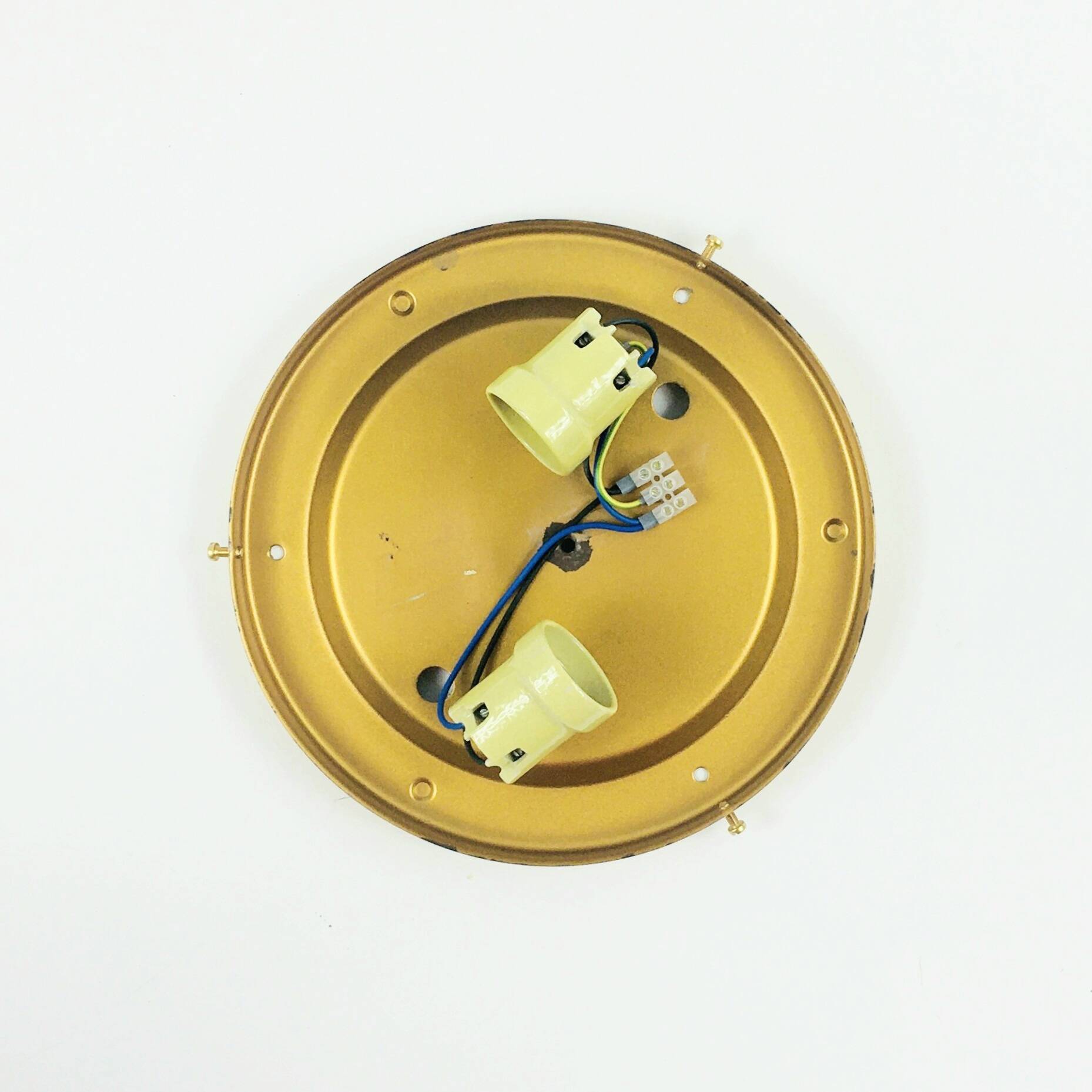 Large Mid Century Bubble Glass Ceiling Light by H.Tynell for Limburg, 1960s