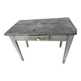 Side table in painted wood aged and patinated by time
