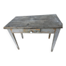 Table d'appoint en bois peint veilli et patiné par le temps