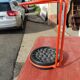 Umbrella stand and walking sticks circa 1970
