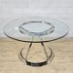 Vintage Chrome French design dining room set Boris Tabacoff 1970s