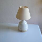 terracotta lamp base, modernist stoneware, France, 1970s