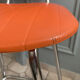 Duo of chair and stool 1970 orange and chromes