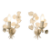 Pair of vintage floral wall sconces in white metal – Florentine style