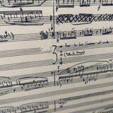 Rare framed lithograph of the score "Repons" by Pierre Boulez