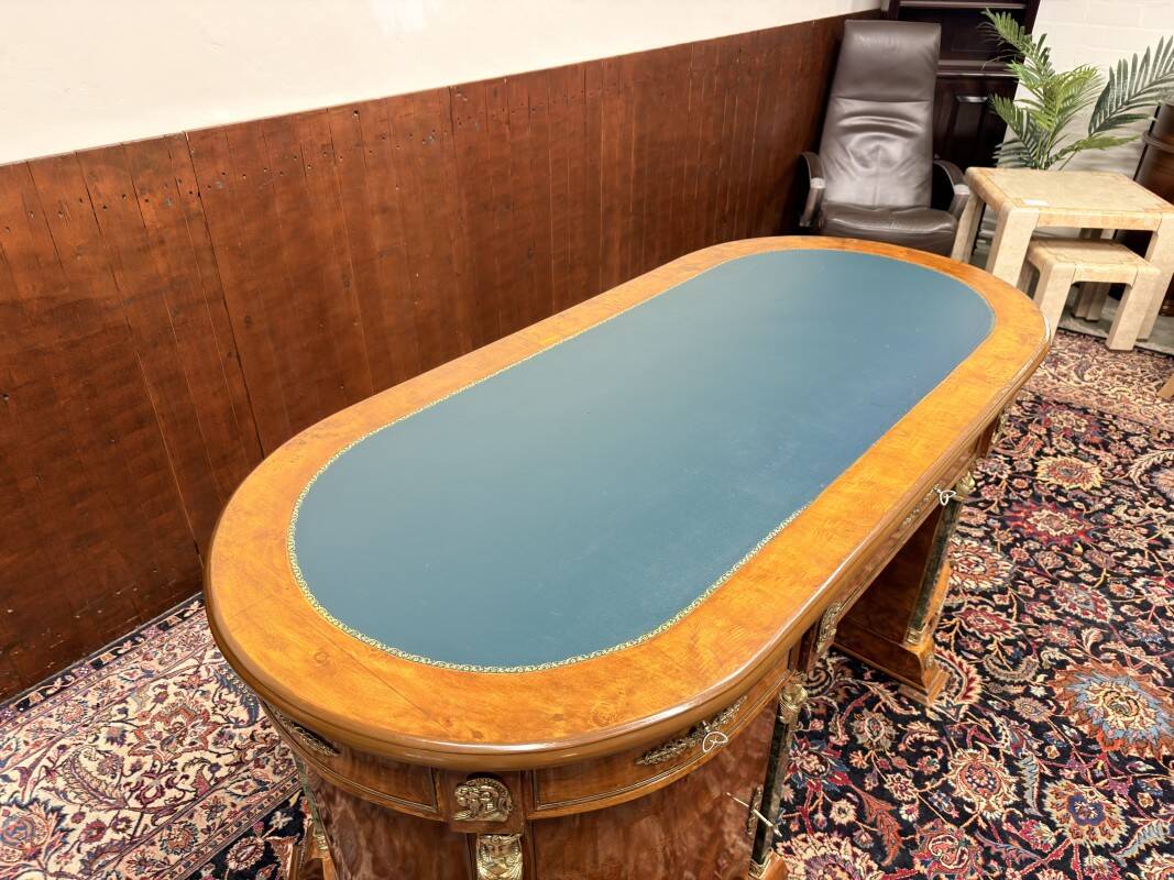 Antique French Louis XIV Oval Writing Desk