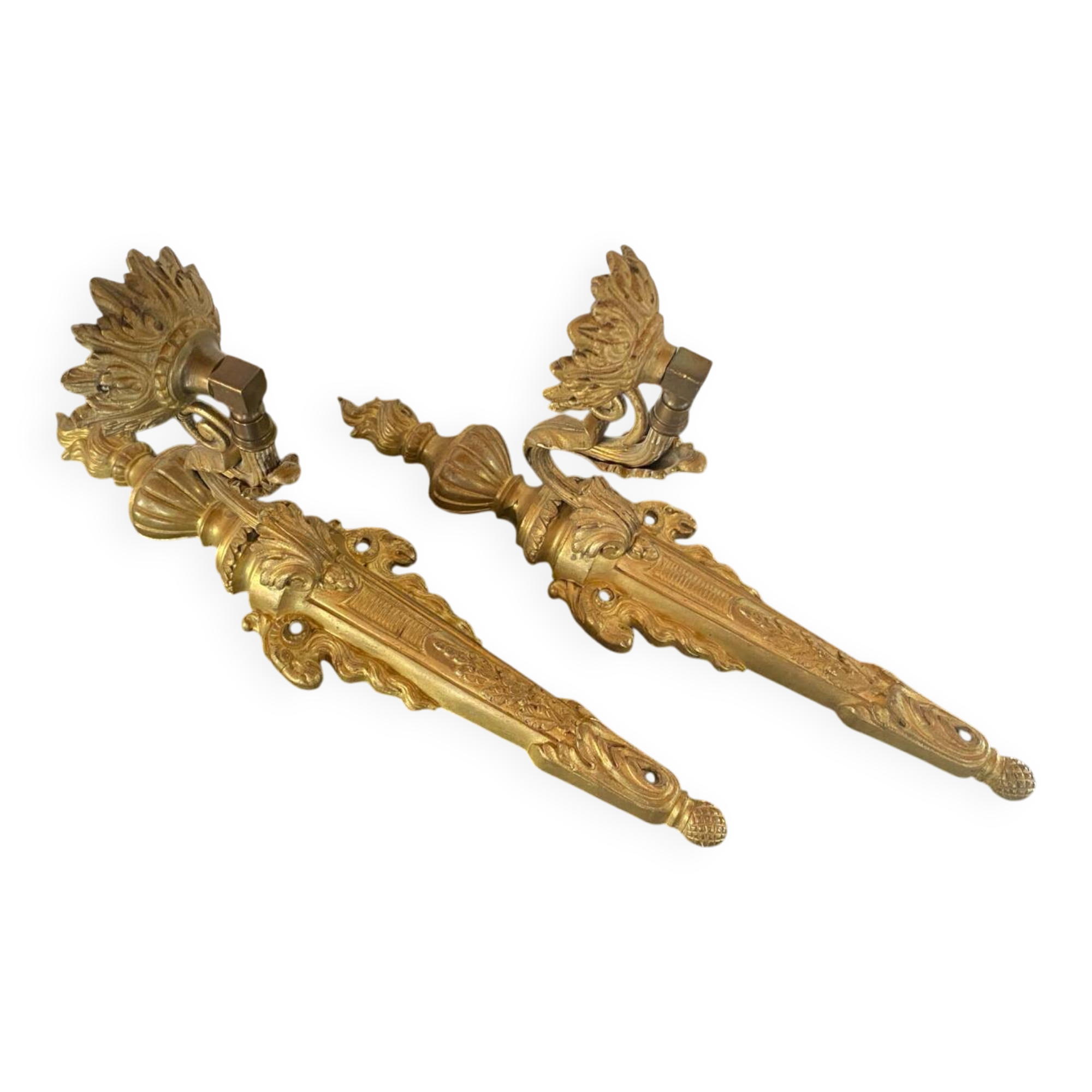Paire d’appliques murales en bronze XIX