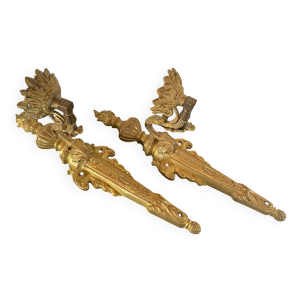 Paire d’appliques murales en bronze XIX
