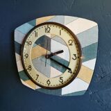 Clock formica vintage asymmetrical silent wall clock "Diamonds"