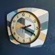 Clock formica vintage asymmetrical silent wall clock "Diamonds"