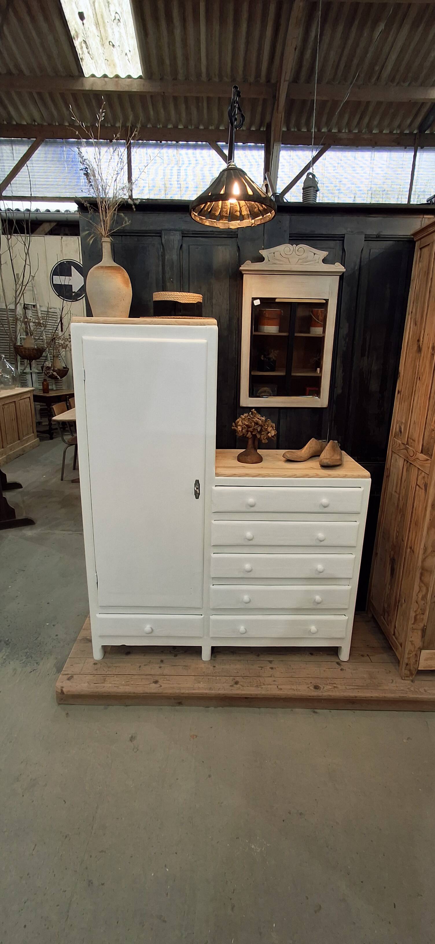 Vintage asymmetrical wardrobe
