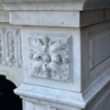 Napoleon III fireplace in Carrara marble