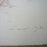 GILI Marcel - Original lithograph "Naked woman" 50x65cm