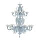 Contemporary Mid-Century Modern Venetian Style Murano Glass Chandelier