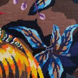 Framed vintage rooster canvas tapestry
