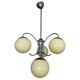 Lampe suspendue chromée art déco