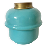 Opaline and brass vase