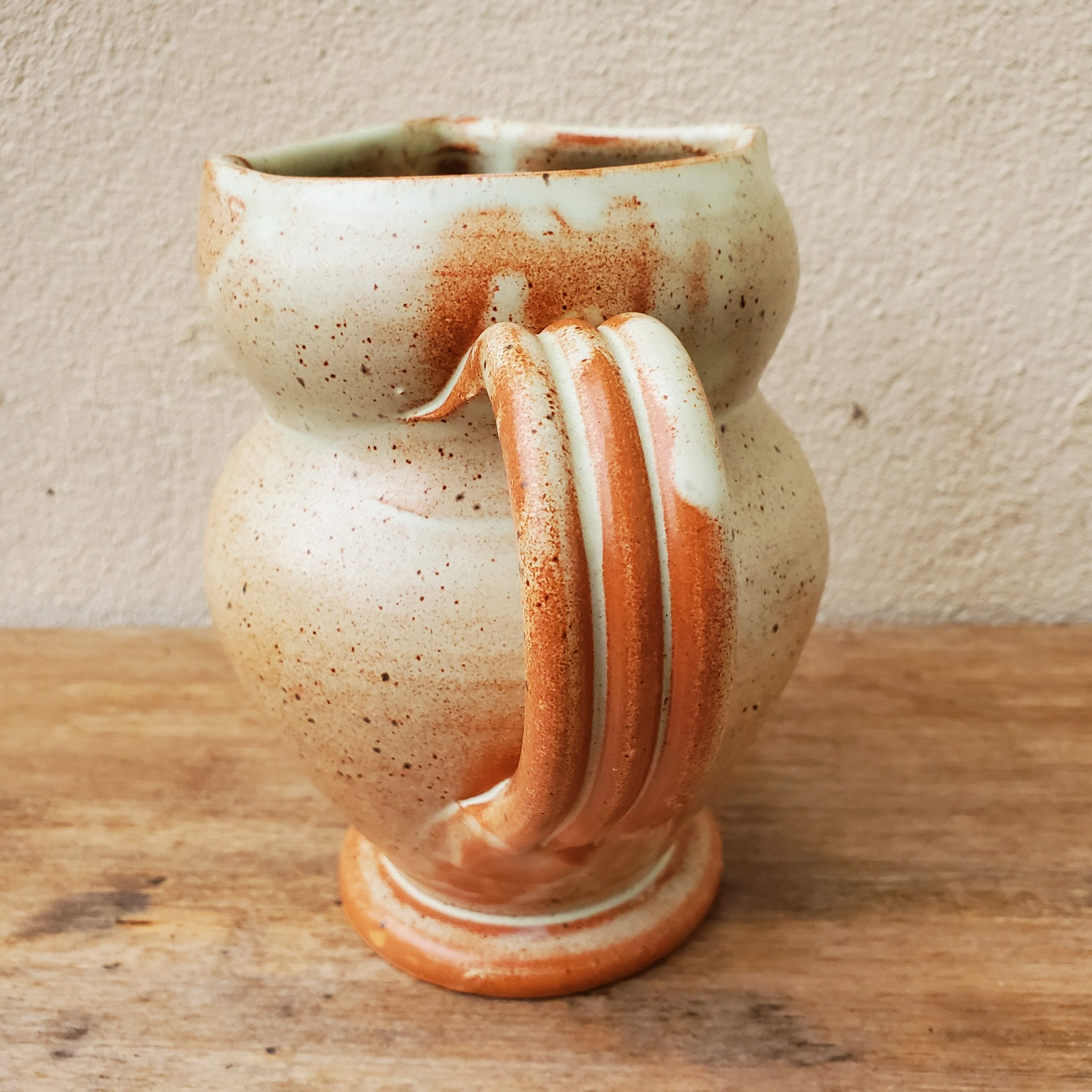Pitcher owl terracotta vase