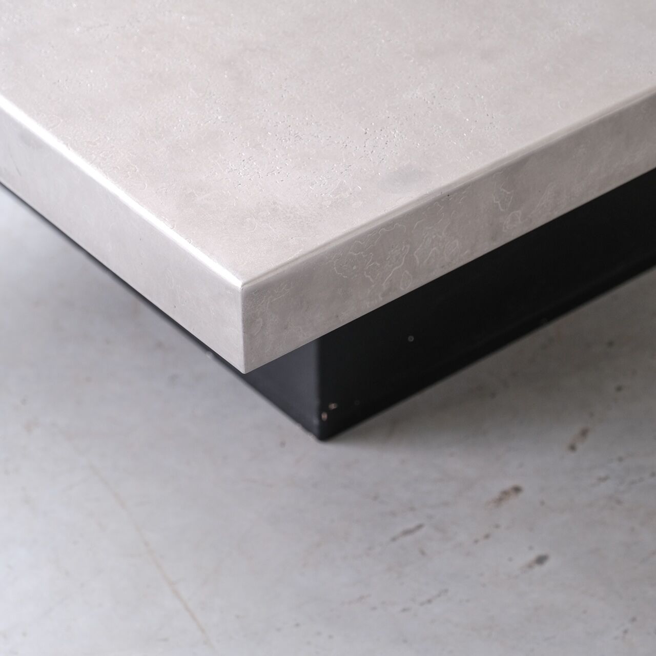 Metal mid-century etched coffee table