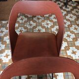 Duo of vintage barrel chairs