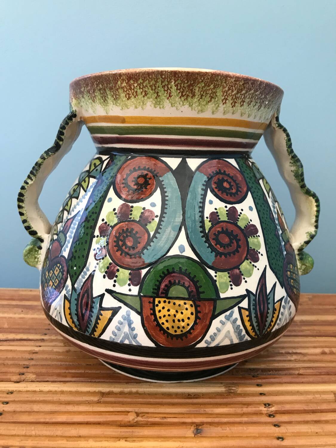 Paul Fouillen Quimper ceramic vase