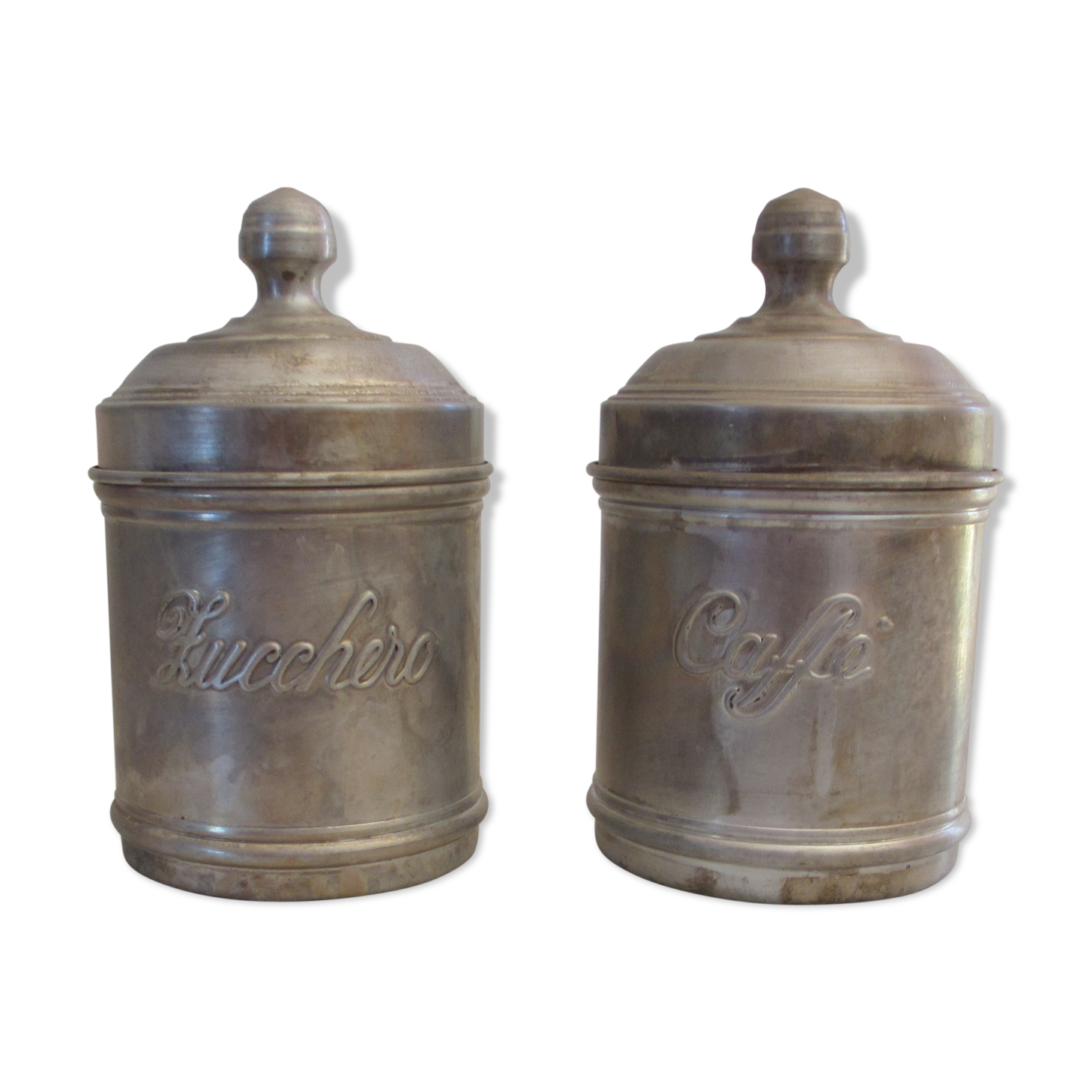 Spices pots "zucchero, "caffé" aluminum