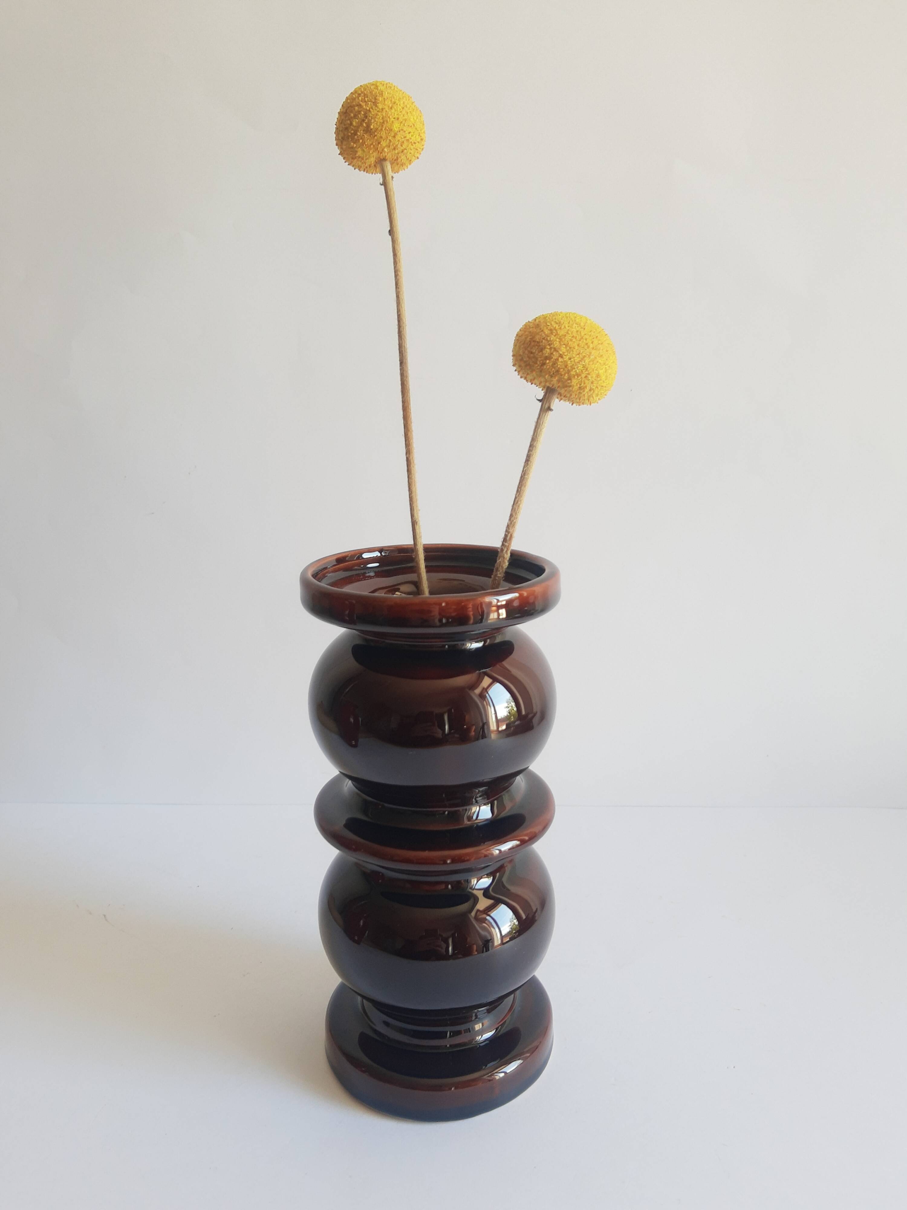 Tellor vase 70s brown old vintage