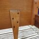 Vintage bed 1960 geometric marquetry 140