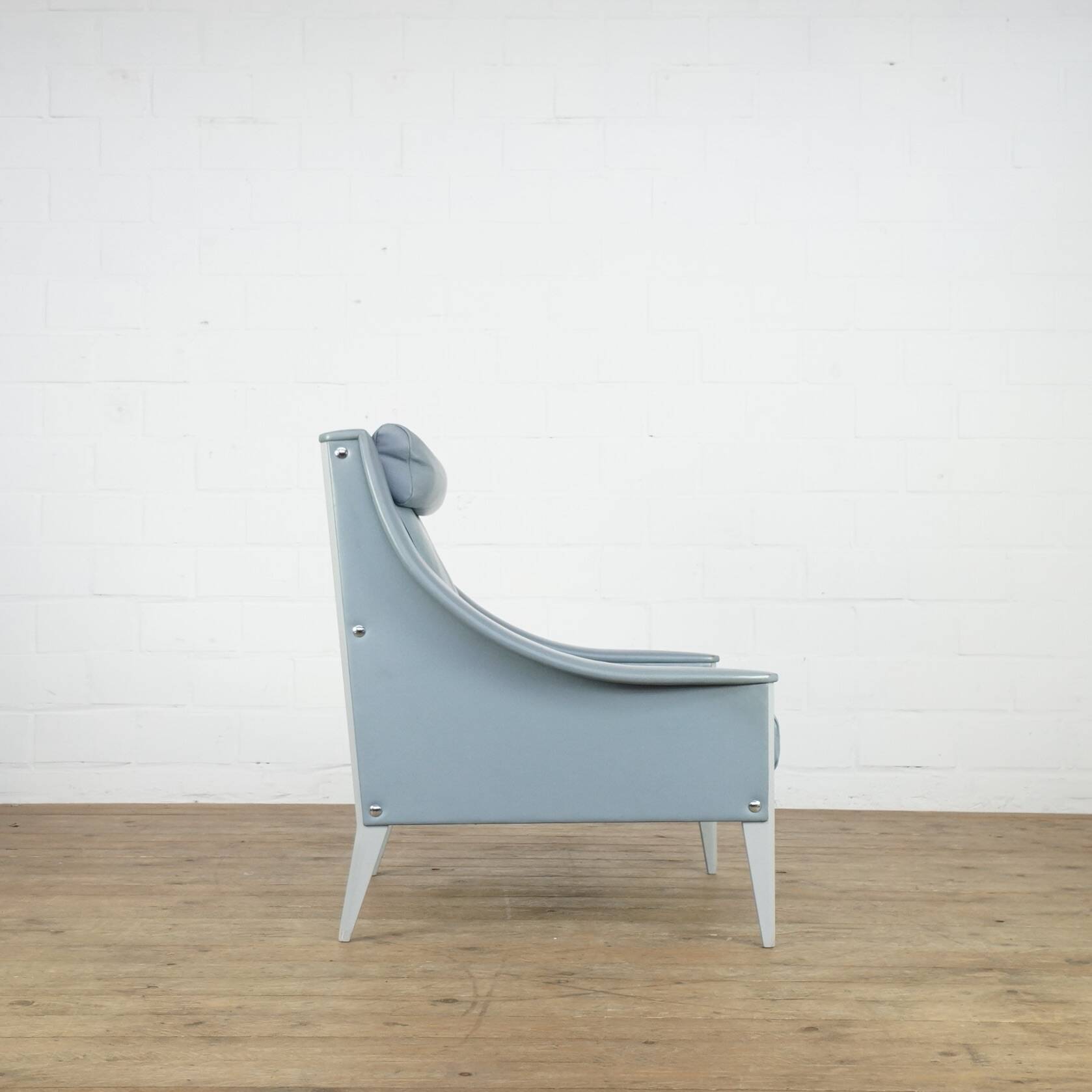 Leather Gio Ponti lounge chair model Dezza for Poltrona Frau