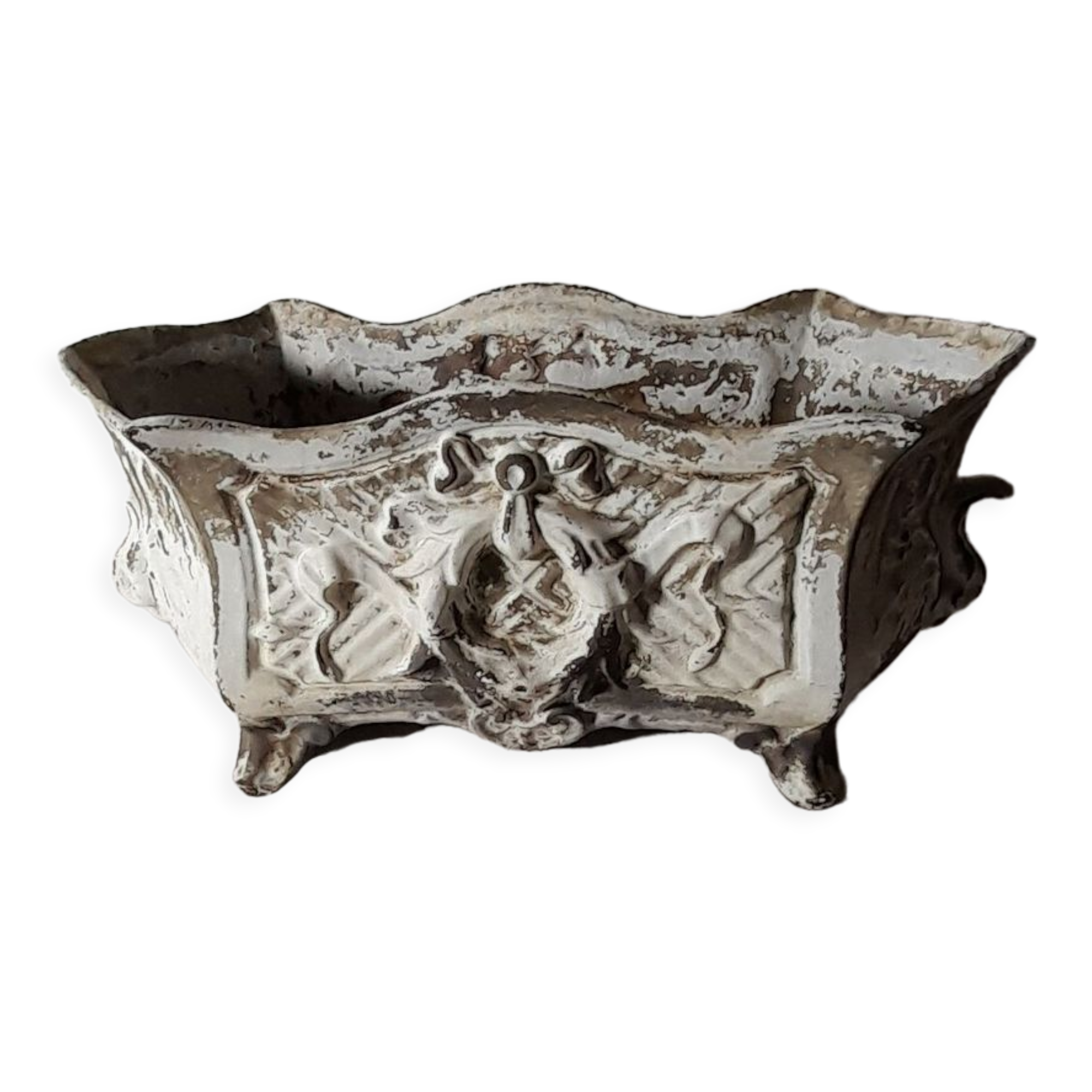 Old cast iron planter late nineteenth L 35 cm
