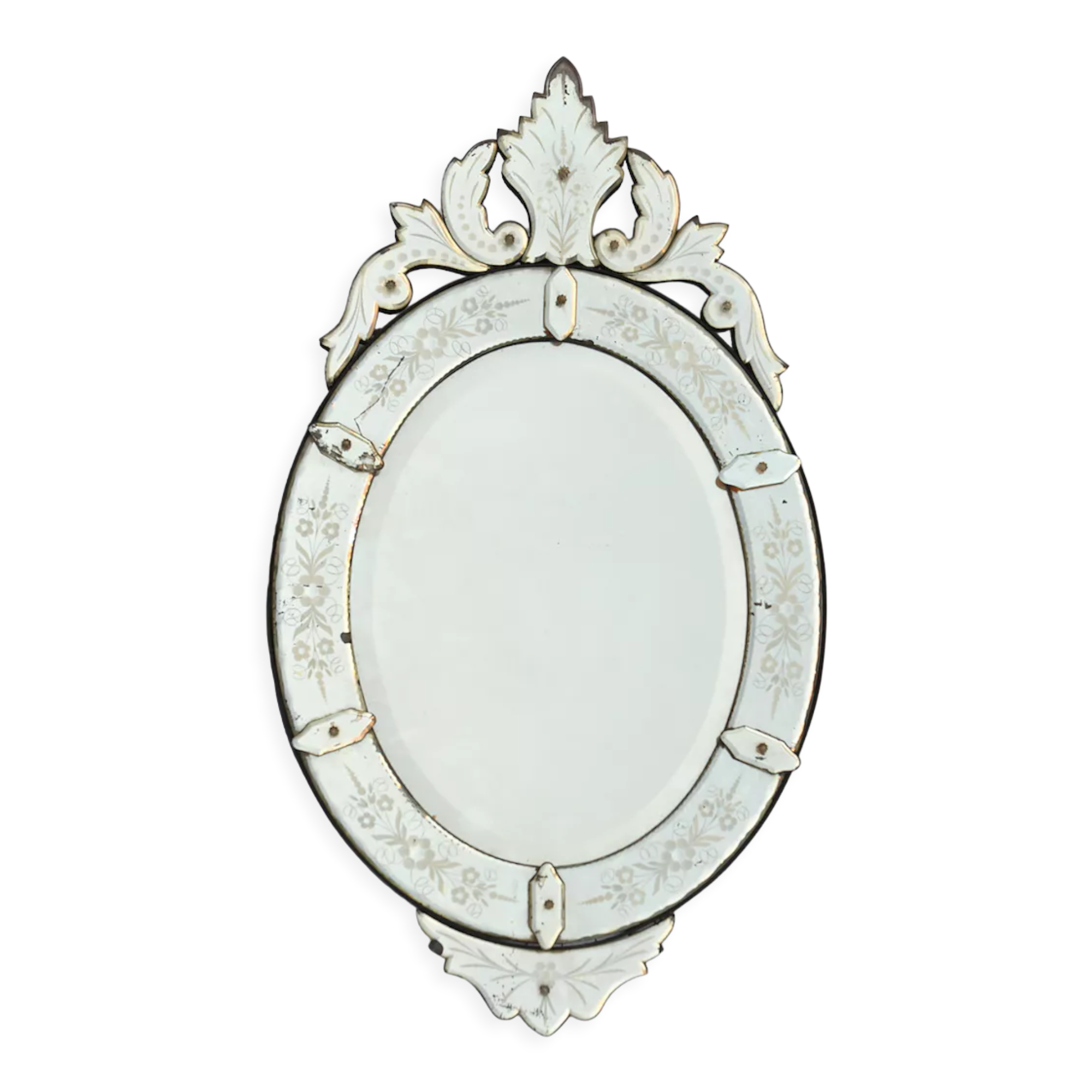 Oval mirror in the taste of Venice 92x53 cm