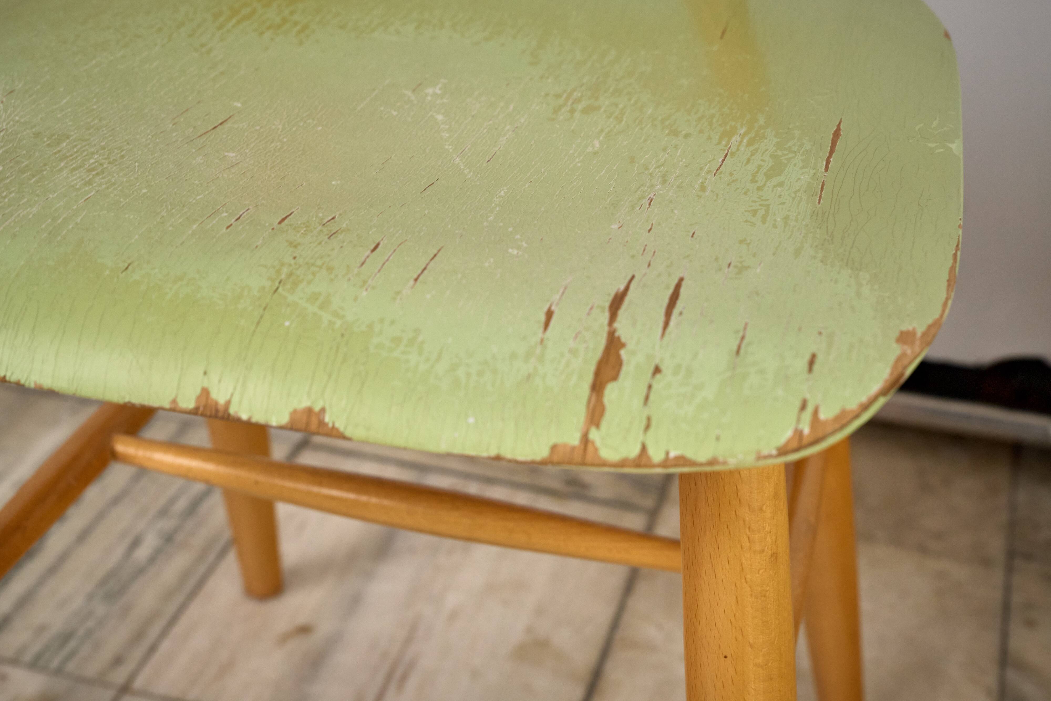 Set of 2 Beech Chairs, 1960s, Czechoslovakia